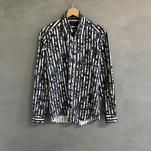 Men Benetti Shirt Multicolor Cotton 38 / M / 46