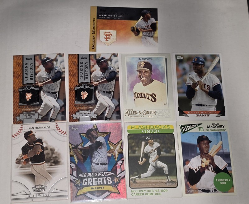 Willie McCovey Insert Lot Modern 9 Cards 8 Different San Francisco Giants 