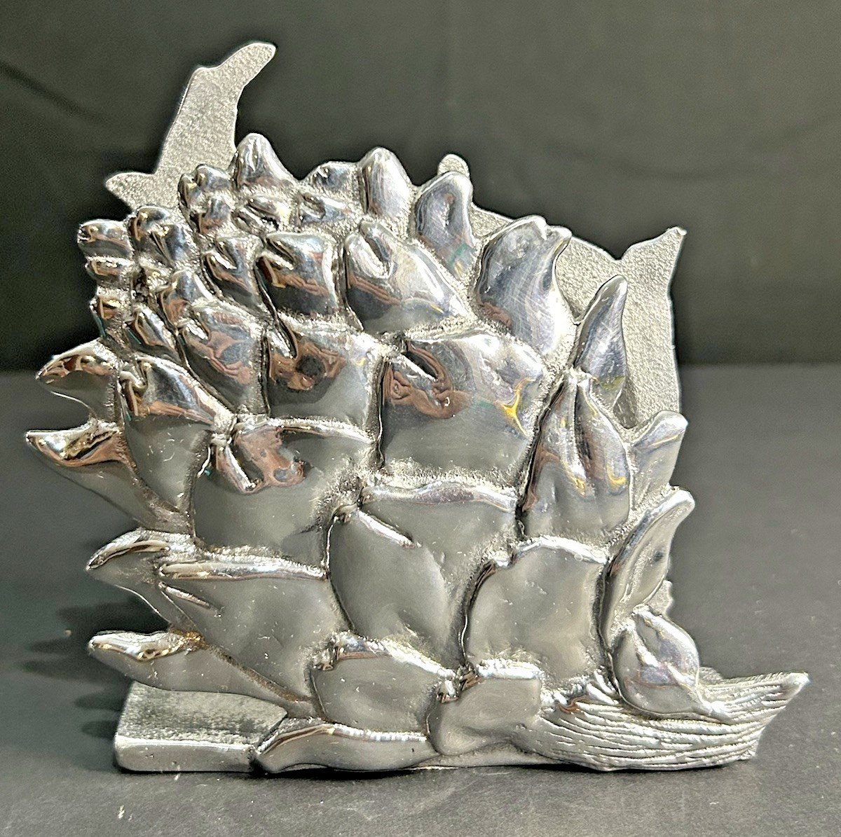 Mariposa Aluminum Artichoke & Garlic Napkin Stand RARE