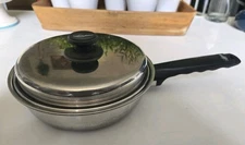 Lifetime Stainless Steel T304 9” Skillet Fry Pan Made in USA With Lid