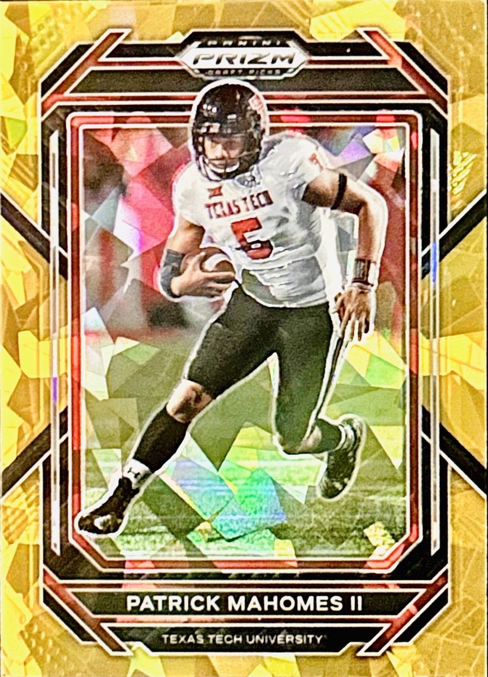 2023 Panini Prizm Draft Picks - Patrick Mahomes II #81 Gold Ice Prizm