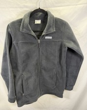 Columbia Fleece Jacket Boys Large Black Full Zip Outdoor 14/16