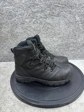 Nortiv 8 Boots Mens Size 9 Us Steel Toe Work Black Leather Ankle Waterproof