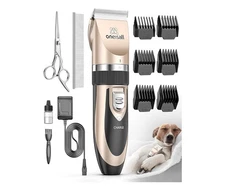 Pet Shaver Cordless Clipper Low Noise Dog Grooming Kit with Rechargeable Dog Cat