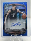 2025-26 Bowman Chrome U Davis Fogle 1st Blue Mojo /150 Auto #CPA-DF Gonzaga