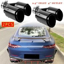 For Mercedes-Benz AMG C63 C43 C300 2PCS Carbon 2.5'' to 4'' Exhaust Tips Muffler