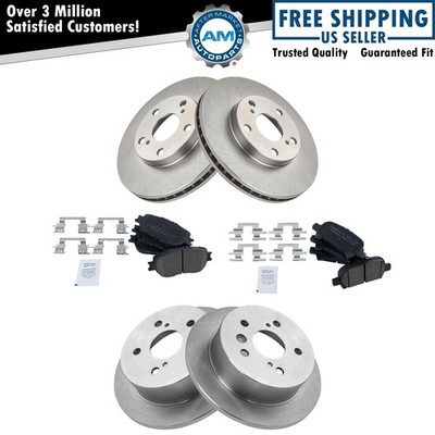 Premium Ceramic Brake Pad & Rotor Front & Rear Kit for Toyota Camry