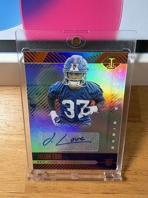 Julian Love Panini Illusions Rookie Signs Orange Rookie Auto #RS-JUL