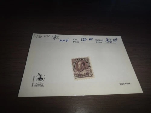 canada  scott#116  mint never hinged