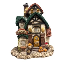 Grocery Store Cottage House Building Village Decor Fall Pumpkins David Winter??
