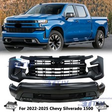 Front Bumper Black Steel Grille Kit For 2022-2025 Chevy Silverado 1500 Front Bumper Black Steel Grille Kit For 2022-2025 Chevy Silverado 1500