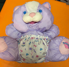 Fisher-Price Puffalumps Purple Cat Plush Stuffed Animal Medium 1999