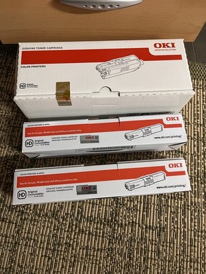 OKI 44973508 schwarz + 44469704 gelb + 44469705 magenta für C511/ C531 / MC562