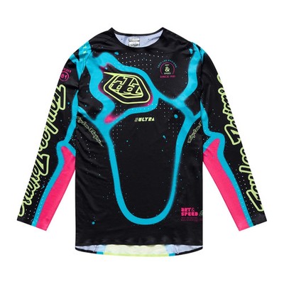 Troy Lee Motocross Trikot - SE Ultra MEMBRANE (schwarz/türkis/pink/glühgelb)