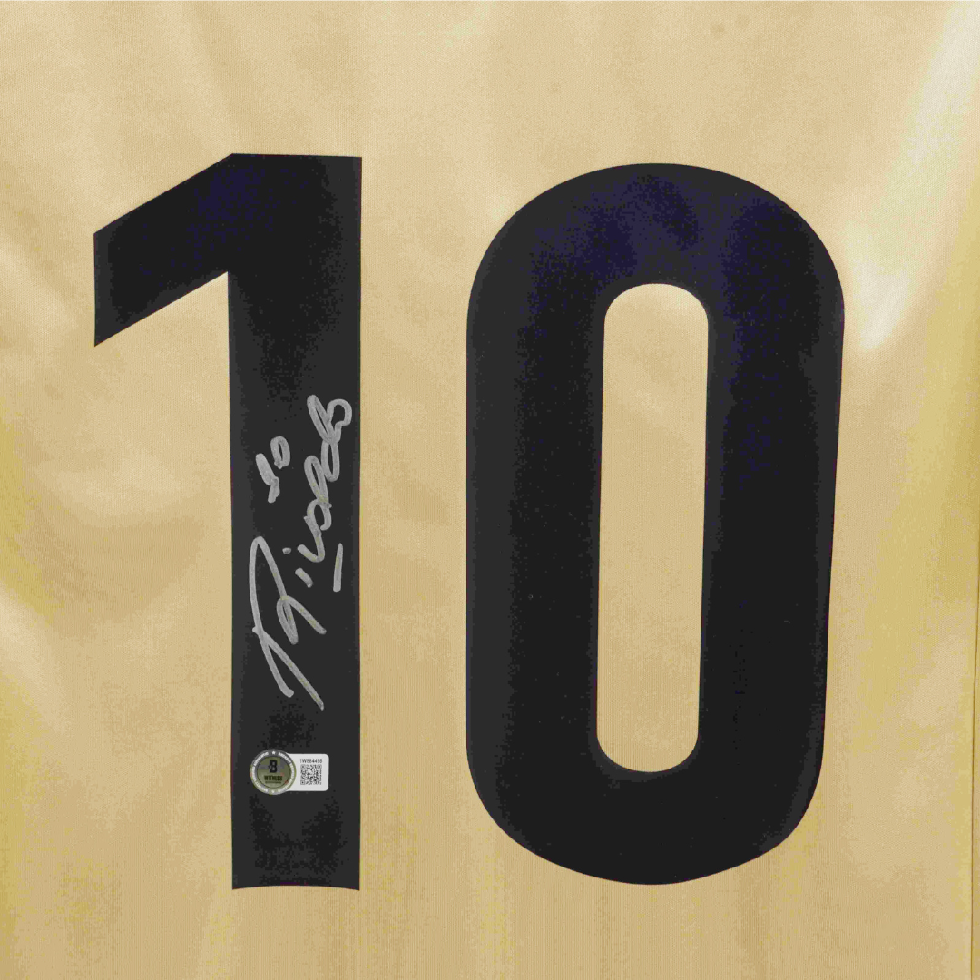 Rivaldo Signed FC Barcelona Away Soccer Jersey #10 with Beckett