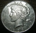 1926 Silver Peace Dollar AU/UNC