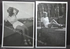 WW2 Egypt - Cairo - RAF C/pl M.J. Green'  Girlfriend Miriam two photos 8 by 6cm
