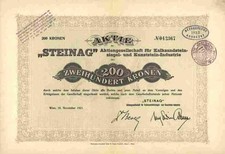 Steinag AG Cegła wapienna Kunststein Industrie 1921 Wiedeń Emil M. Engel 200 