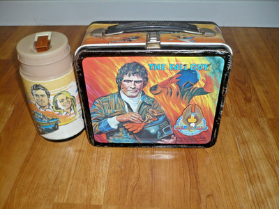 Vtg 1981 The Fall Guy Metal Lunch Box & Thermos