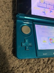 Nintendo 3DS Original - Aqua Blue + Super Mario Bros 2 Metroid READ
