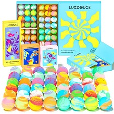 48 Pack Bath Bombs Gift Set   Aromatic Bubble Bombs with 18 Scents, SPA Relax...