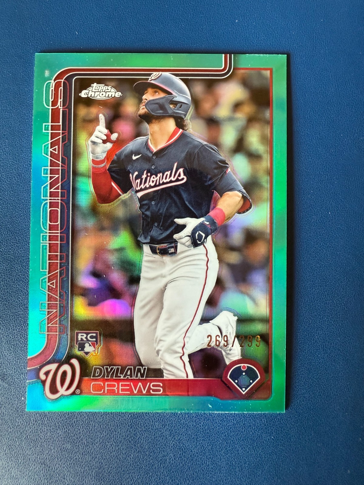 Dylan Crews Rookie 2025 Topps Chrome #146 Teal Refractor /299 RC Nationals MLB