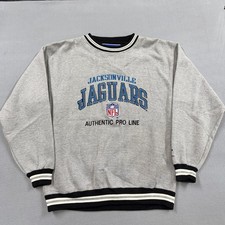 Vintage Jacksonville Jaguars Sweatshirt Mens L Gray NFL Football Logo Athletic