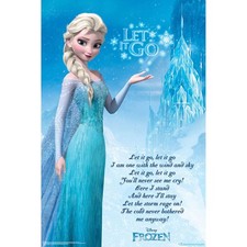 Disney 91.5x61cm Home/Room Wall Hanging Decor Frozen Let It Go Chorus Poster