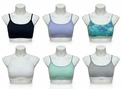 M&S First BH Mädchen 6er Pack Teenager Bequem Crop Top Sport Training Bralet 11-12
