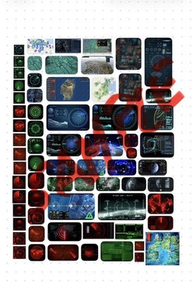 Gijoe Arah Custom Computer Screen Sticker Diorama Upgrades Sheet -#4