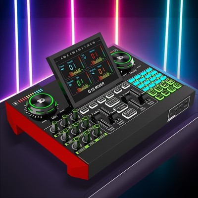 Tenlamp G10 DJ Mixer Audio Console System - 5-Channel Professional