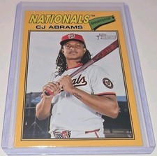 2026 Topps Heritage MLB CJ Abrams Yellow Border Parallel Card #349 Washington