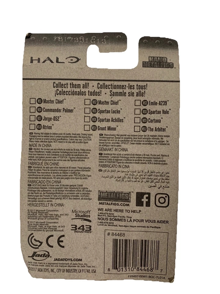 Nano Metalfigs HALO CORTANA 2017 MS9 9 figuras de videojuego de metal fundido a presión sin usar, en caja Foto 2 de 3