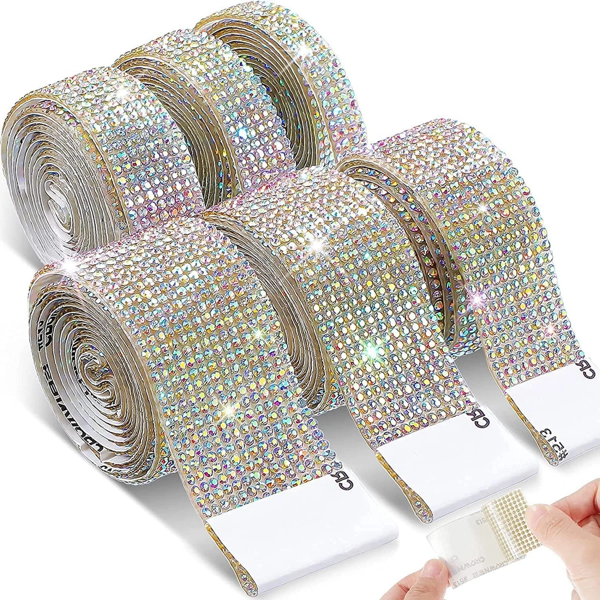 Self Adhesive Rhinestone Trim Tape Diamond Ribbon DIY Strips