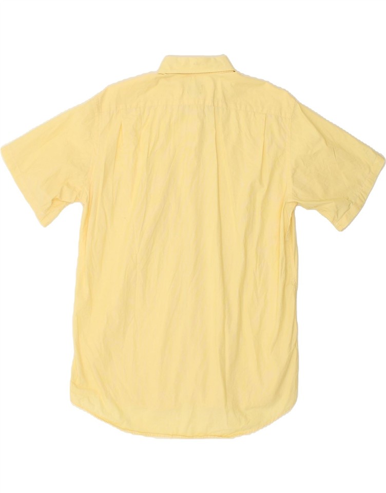 LACOSTE Mens Short Sleeve Shirt Size 42 Large Yellow Cotton LT18 eBay