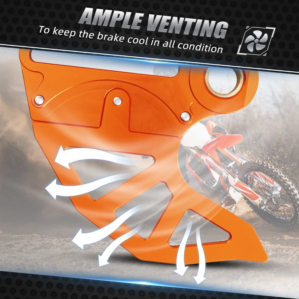 CNC Rear Brake Disc Guard Protection For KTM 250 300-500 EXC F XCW TPI 2004-2023 - Image 3 of 4