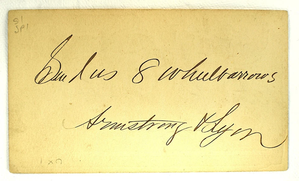 US POSTAL CARD SCOTT #UX1 LARGE WATERMARK HANDWRITTEN NY, 1873 - Image 2 of 2