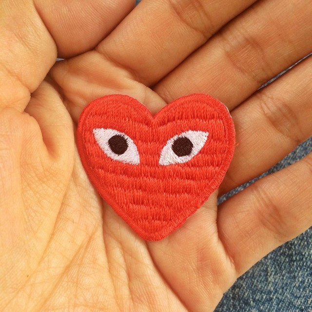 comme des garcons iron on patch