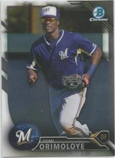 Demi Orimoloye Milwaukee Brewers 2016 Bowman Chrome Prospect