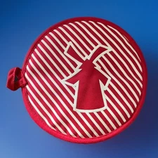 Dutch Bros Coffee Windmill Red Pot Holder Silicon Stripes 8.25”