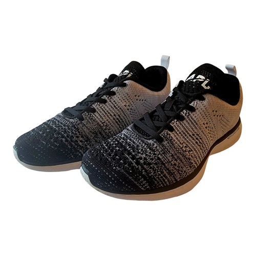 Women's APL Techloom Pro Metallic Black Silver Ombre Knit Running ...