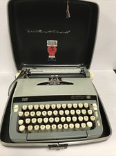 SMITH CORONA SUPER STERLING Typewriter. Carry Case. 2 Tone thumbnail