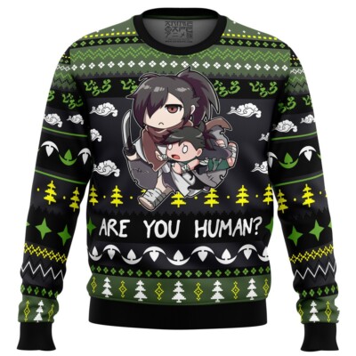 ''Are You Human?'' Dororo Ugly Christmas Sweater Anime Holiday Gift