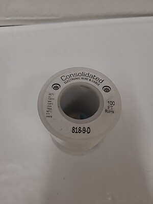 Consolidated Electronic Wire & Cable 22(7) UL White 100 ft 818-9-D