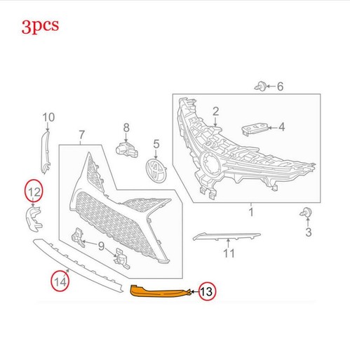 Front Bumper Side Lip Cover Lower Molding Trim For Toyota Camry SE XSE 2018-2020 - Picture 2 of 14