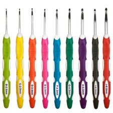 Paquete de 12 agujas de crochet con mango ergon mico para manos artr ticas