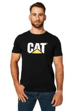 Caterpillar Original Logo T-Shirt 2510454-USA Pitch Black Trademark Men's NEW
