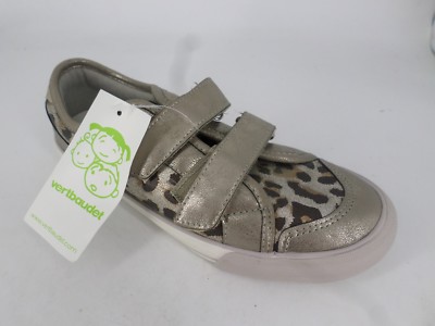 Vertbaudet Touch Fastening Gold Leopard Print Sneaker UK 4 EU 37 SALE KK 04