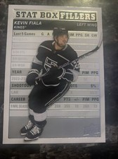 Kevin Fiala  2023-24 upper Deck Series 1 Stat Box Fillers SB-2