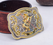 ROCK BULL RIDE RODEO FASHION RODEO DIY COWBOY TEXAS WESTERN SHINE BELT BUCKLE